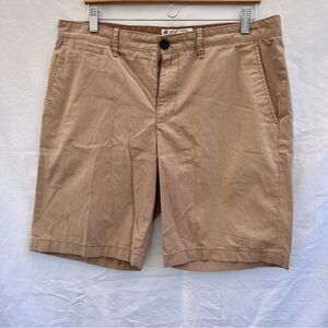 Original Penguin Men's Plaid High Rise Brown Chino Shorts Size 34